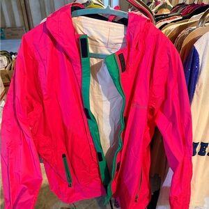 Vineyard Vines Pink and Green Windbreaker Jacket